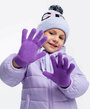 Перчатки вязаные фиолетовые Button Blue для девочек