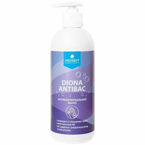 Жидкое антибактериальное мыло 12 штук PROSEPT Diona Antibac 500 мл жидкое мыло зеленая планета 500мл нейтральное антибактериальный эффект