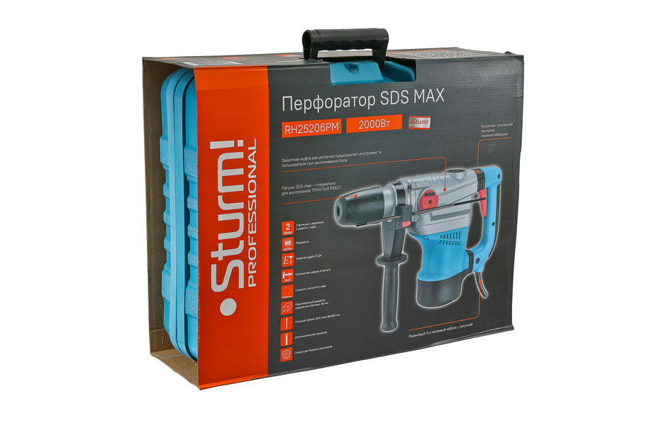 Перфоратор SDS MAX Sturm! RH25206PM