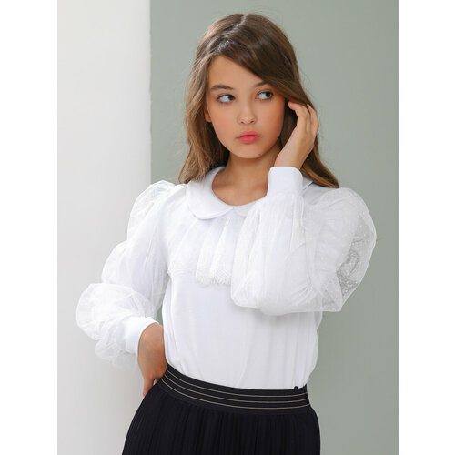 фото Блуза noble people, размер 128, белый