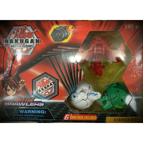 Набор игровой Bakugan с тремя фигурками-трансформерами Бакуган Настольная развлекательная игра для детей 598₽