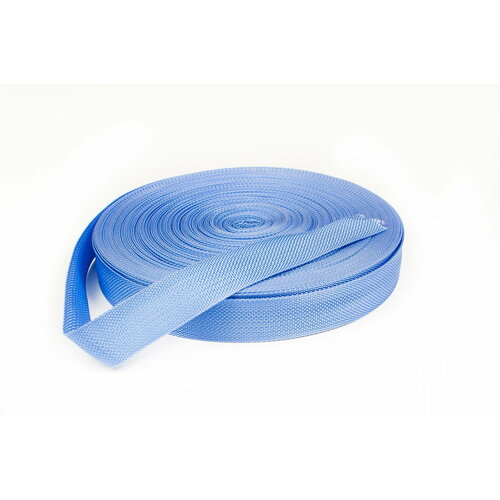 Тесьма (Стропа) окантовочная голубая 30 мм x 50м