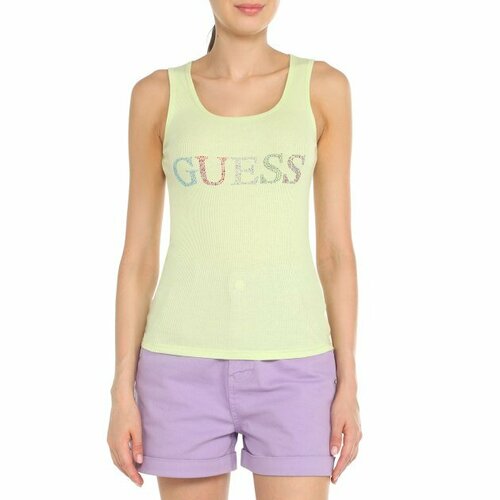 Майка GUESS, размер L, светло-зеленый майка nike men s 2021 summer new colorful logo top sleeveless t multicolor черный