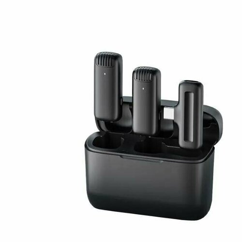 Микрофон петличный беспроводной J13 Type-C с кейсом-чехлом черный 210000₽