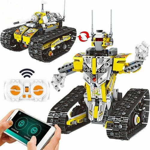 Конструктор Робот-трансформер с пультом управления 5 в 1 565 деталей конструктор игрушка 9656 первые механизмы для детей