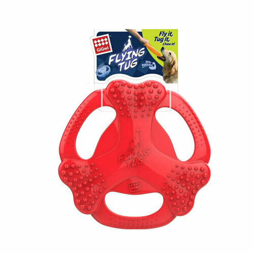 GiGwi игрушка для собак Флайнг Таг, красный, 2 шт.