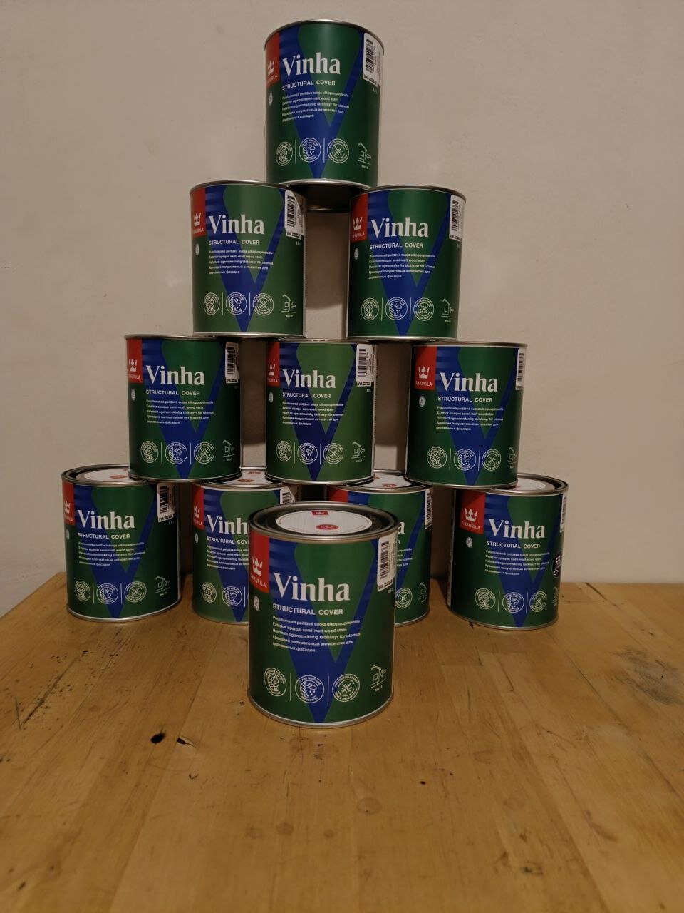 Tikkurila антисептик Vinha, 1.1 кг, 0.9 л, белый/база VVA