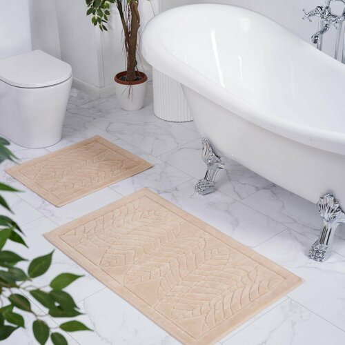 Набор ковриков для ванной и туалета SANPA HOME капучино 50х60 60х100 хлопок 2шт 2995₽
