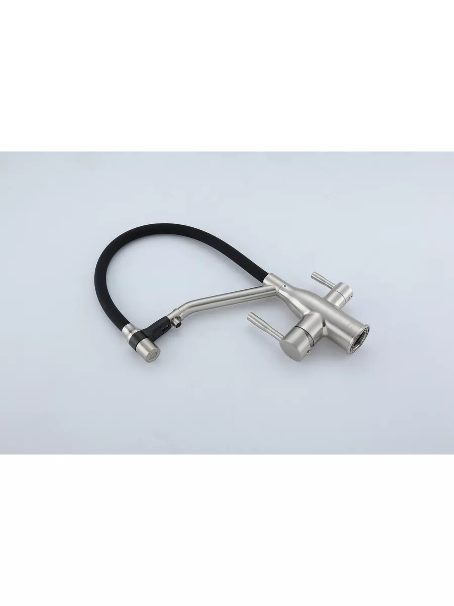 Смеситель Frap F4397-5, для кухни, дополнительный излив для фильтра, сатин — фото 1