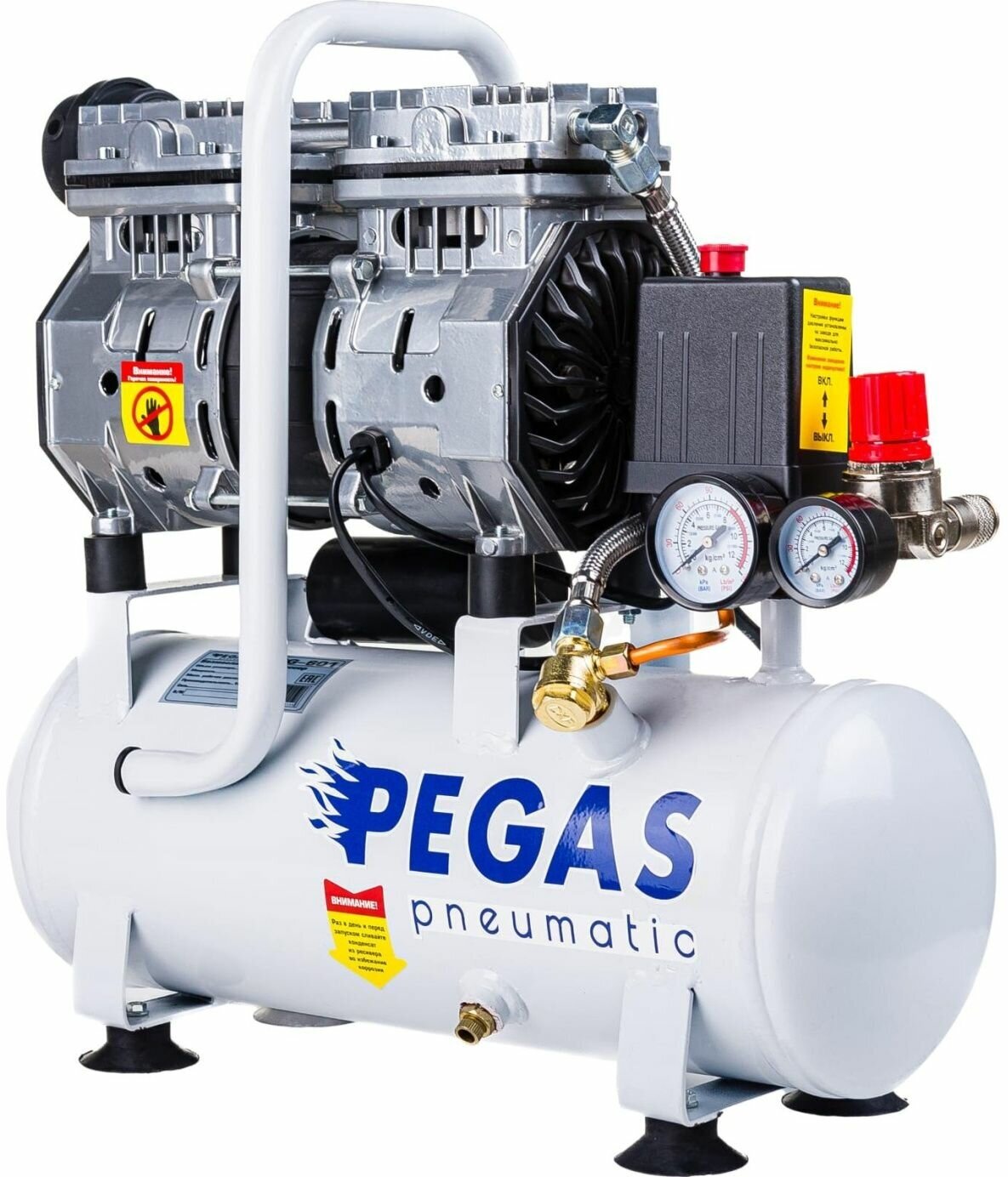 фото Бесшумный безмасляный компрессор PEGAS PG-601