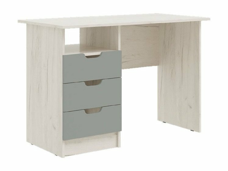 Юниор-4 Стол с ящиками (Шарли бриз, Крафт белый)