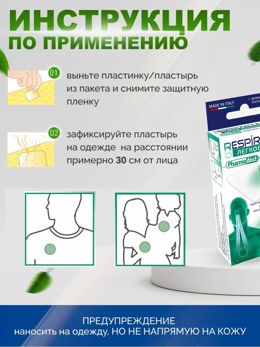 Изображение Пластырь ингалятор для дыхания