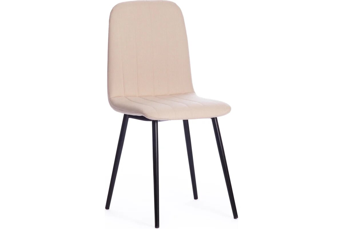 Tetchair Стул arc / 1 шт. в упаковке ткань/металл, 46x52x88 см, бежевый 08/черный 19116