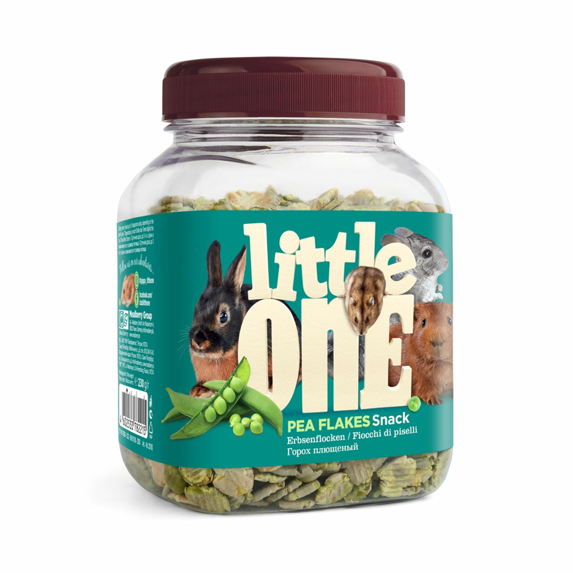 Little One Плющенный горох лакомство для всех видов грызунов 230г