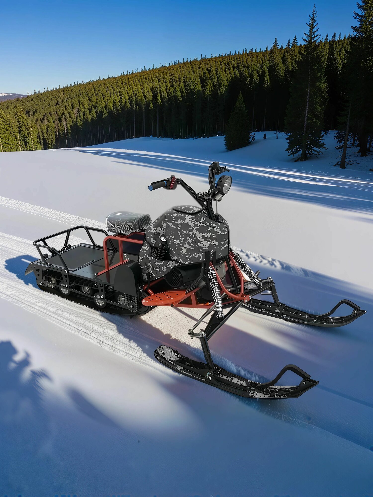 Снегоход компактный ЛИДЕР-СИГМА-4 (гусеница 2424мм; дв. Динго 180 с реверсом; вариатор)