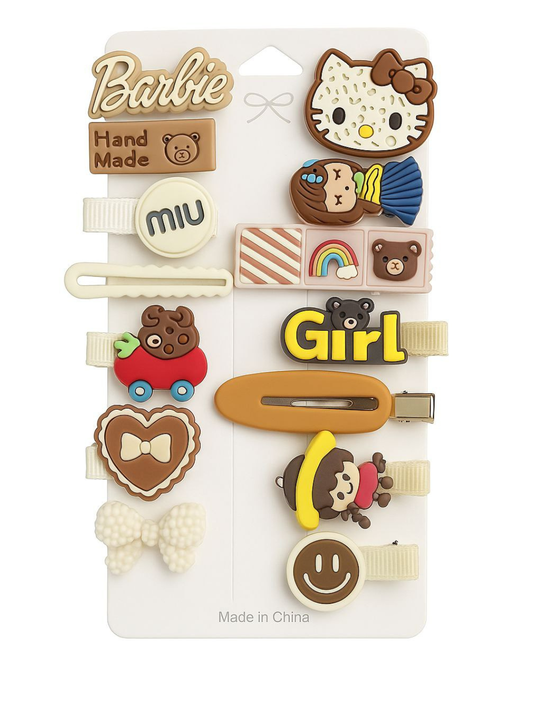 Заколок –Сборник мультфильмов для детей 14шт Модные Набор металлический