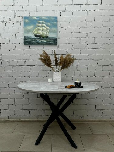 Изображение товара Обеденный/кухонный стол "Фьюжн" раздвижной. ШхГхВ: 116/145х89х75 см, цвет: цемент