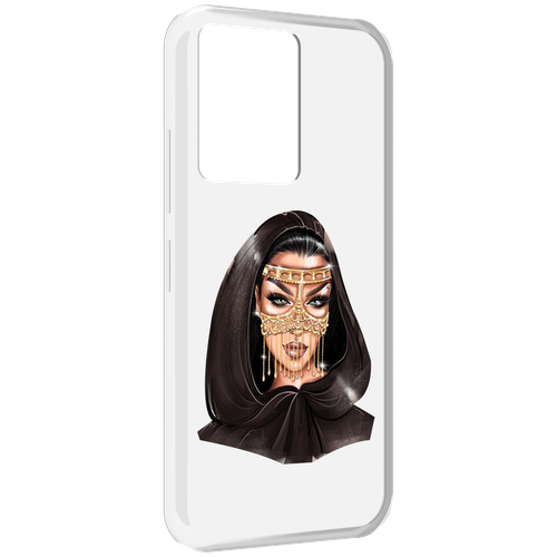 Чехол MyPads девушка-в-золотой-маске для Infinix Note 12 5G X671 / Note 12 Pro 5G задняя-панель-накладка-бампер