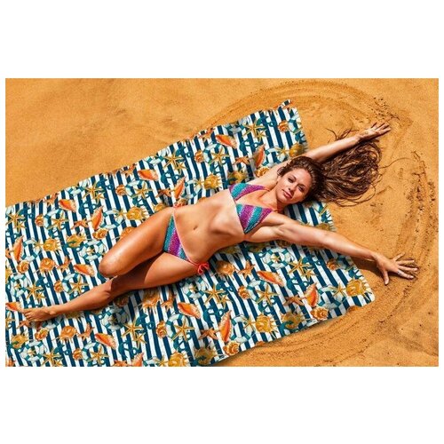 Пляжное покрывало; Морские приключения, размер 145 х 200