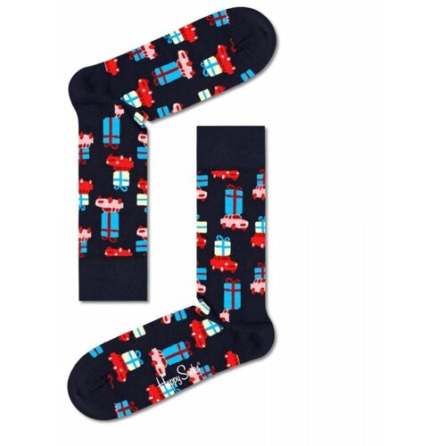 Носки Happy Socks, размер 25, синий, мультиколор носки happy socks размер 25 розовый синий красный коричневый мультиколор