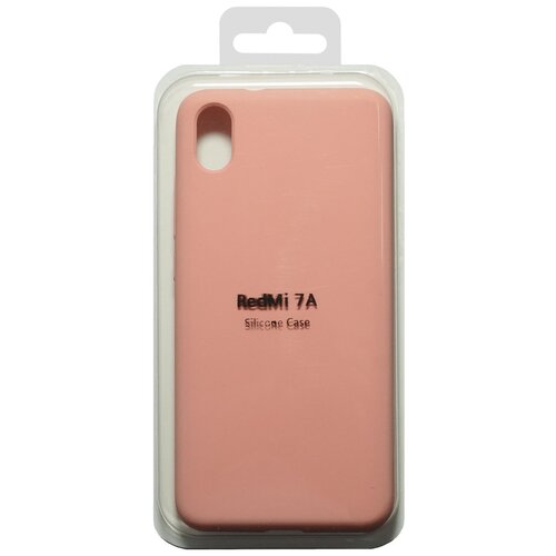 фото Чехол- накладка для xiaomi redmi 7a silicone case закрытый розовый (4) nl