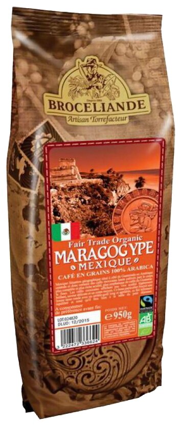 Кофе в зернах Broceliande Maragogype Mexique, 950 г - фотография № 6