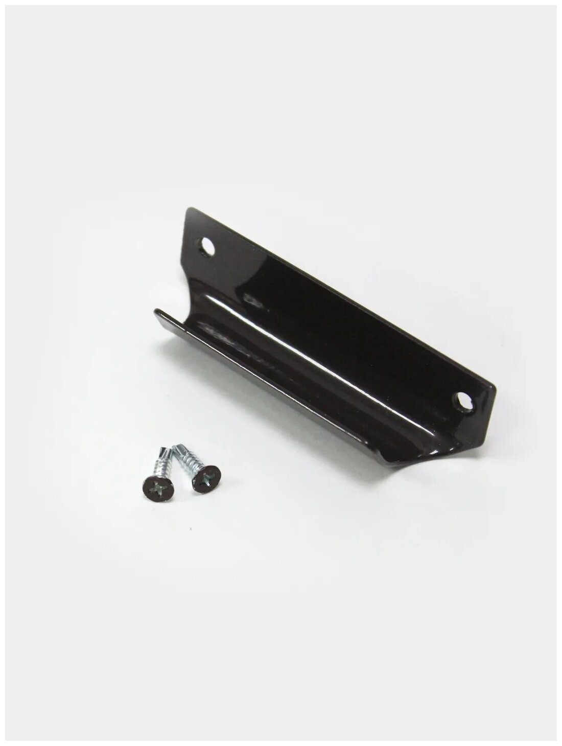 фото Ручка для балконной двери металлическая скоба цвет коричневый