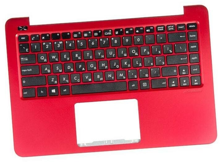Топкейс с клавиатурой (красная панель, черные кнопки) для ASUS E402NA-1R 90NB0C51-R31RU0