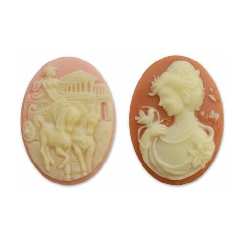 фото Набор камей 2шт scb240001002 прекрасные дамы scrapberry's