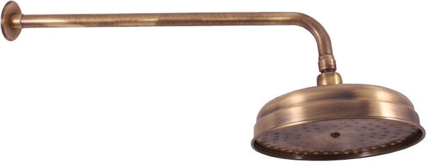 SK0020SM Душевой комплект: головной душ d20 см. (металл), фиксир. держат. (металл), цвет бронза RAV Slezak