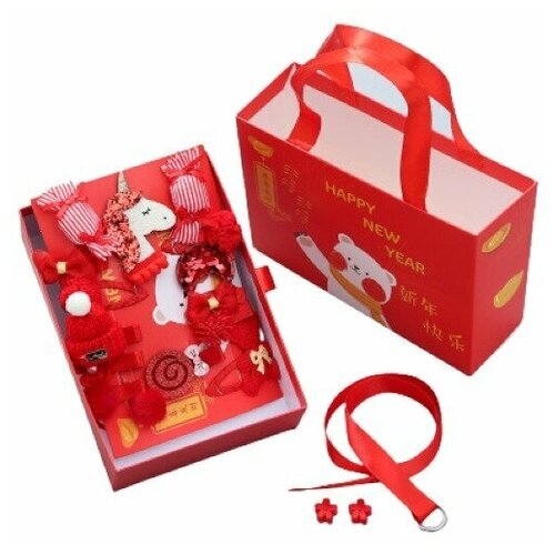 Комплект заколок для волос для девочек 18 предметов, Happy