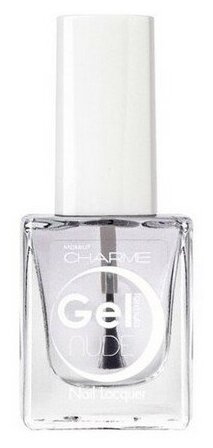 Charme Лак для ногтей Gel nude, 10 мл, 100 прозрачный