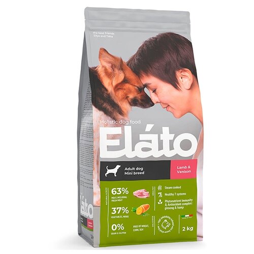 Elato Holistic Adult корм для собак мини-пород с ягненком и олениной, 500 г