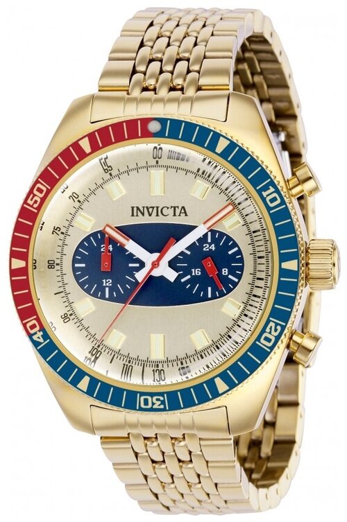 Наручные часы INVICTA Наручные часы Invicta Speedway Monaco GMT Men 40529, золотой