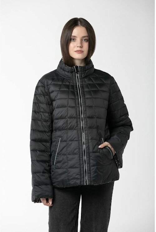 куртка  Kitana демисезонная, средней длины, размер 54, черный