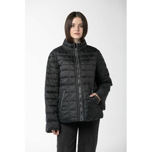 фото  куртка kitana демисезонная, средней длины, размер 52, черный