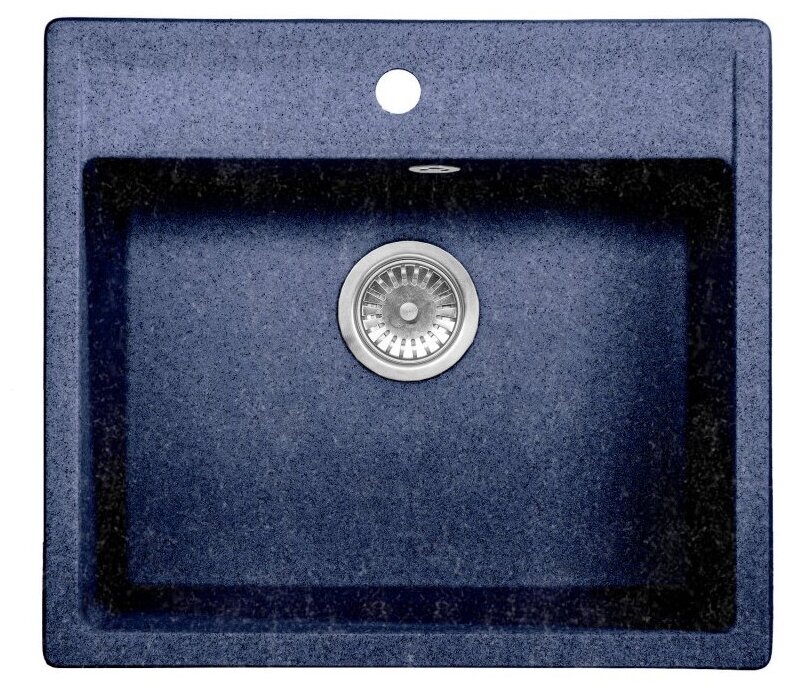 Мойка для кухни AquaGranitEx синяя M-56 прямоугольная/323 - фотография № 4