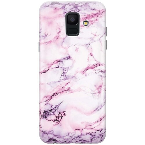 фото Re:paчехол - накладка artcolor для samsung galaxy a6 (2018) с принтом "фиолетовый мрамор"