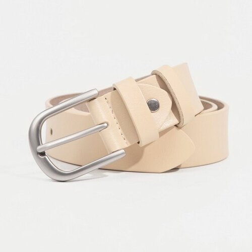 фото Ремень сима-ленд, размер 110, бежевый сима-лэнд