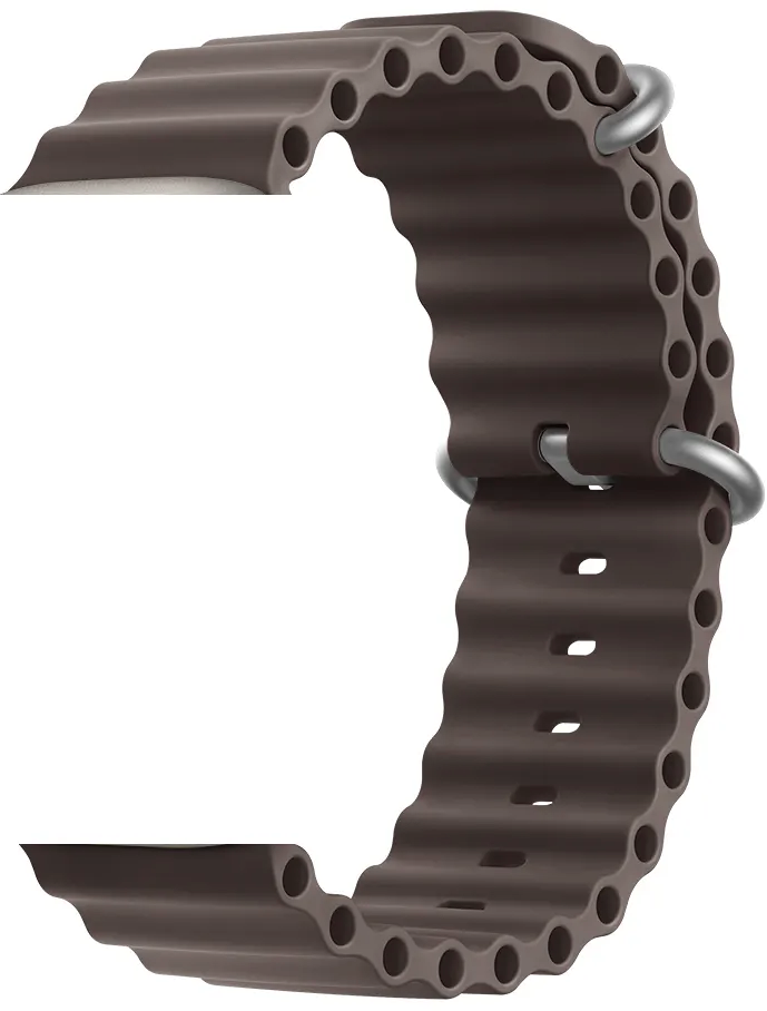 Ремешок Ocean Band для Apple Watch ULTRA 49mm, Series 1-8, SE, 42/44/45/49mm, хаки (khaki), рифленый