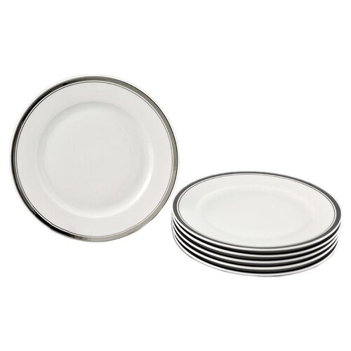 фото Набор тарелок 25 см 6 шт leander "сабина /отводка платина" / 158900