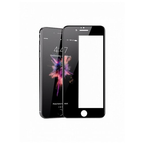 Защитное стекло для Apple iPhone 6 / 6S / Защитное стекло на айфон 6 / 6S (полная проклейка, черная рамка)