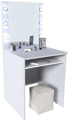 Туалетный столик (60 см) с зеркалом и подсветкой (белый) В135*Ш60*Г40