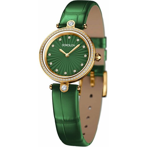 фото Наручные часы sokolov женские стальные часы sokolov 618.78.00.601.02.02.2, зеленый