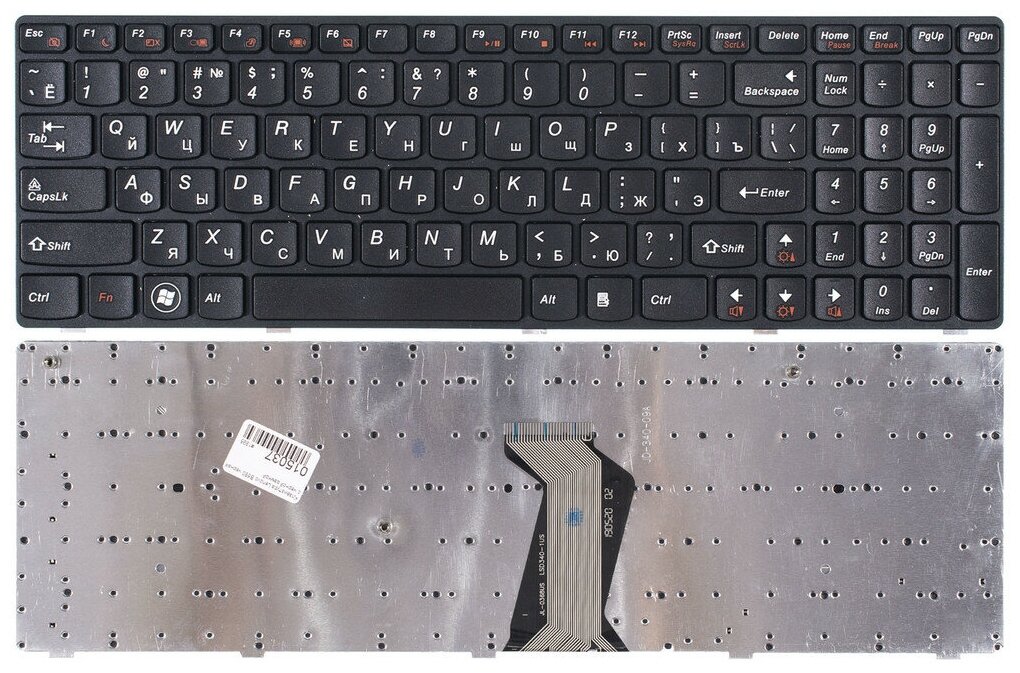 Клавиатура для Lenovo B590, B570e, V580c, G575, G770, B570, IdeaPad Z570, B580 с рамкой