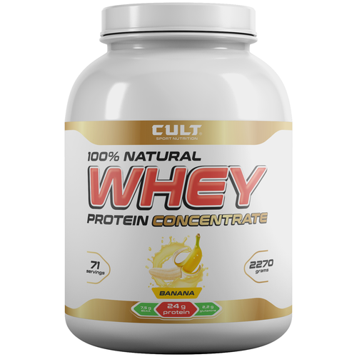 Протеин Cult Whey Protein 80, 2270 гр., банан протеин cult whey protein 80 2270 гр банан