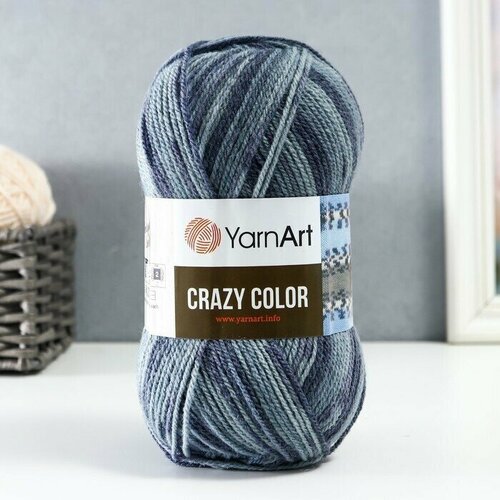 Пряжа 'Crazy color' 25 шерсть, 75 акрил 260м/100гр (652)