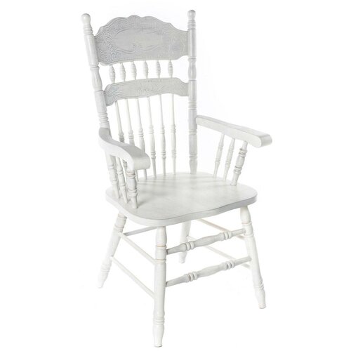 Стул MIK CCKD-828 A с подлокотниками Античный белый без патины