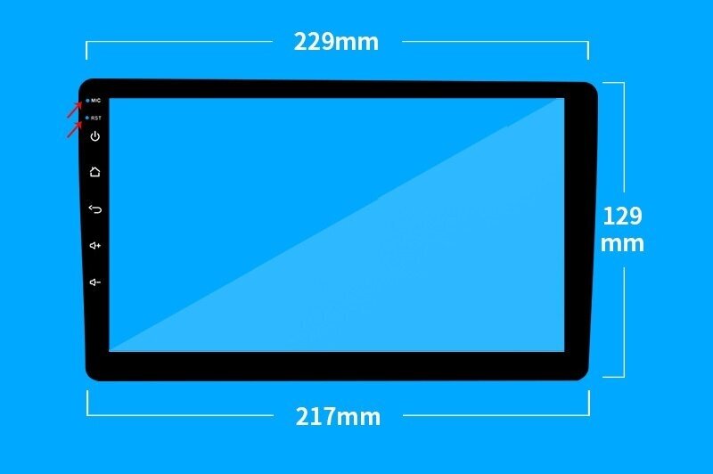 Защитное стекло для автомагнитол с рамкойTEYES CC2, CC3 с размером экрана 9 дюймов, черная рамка