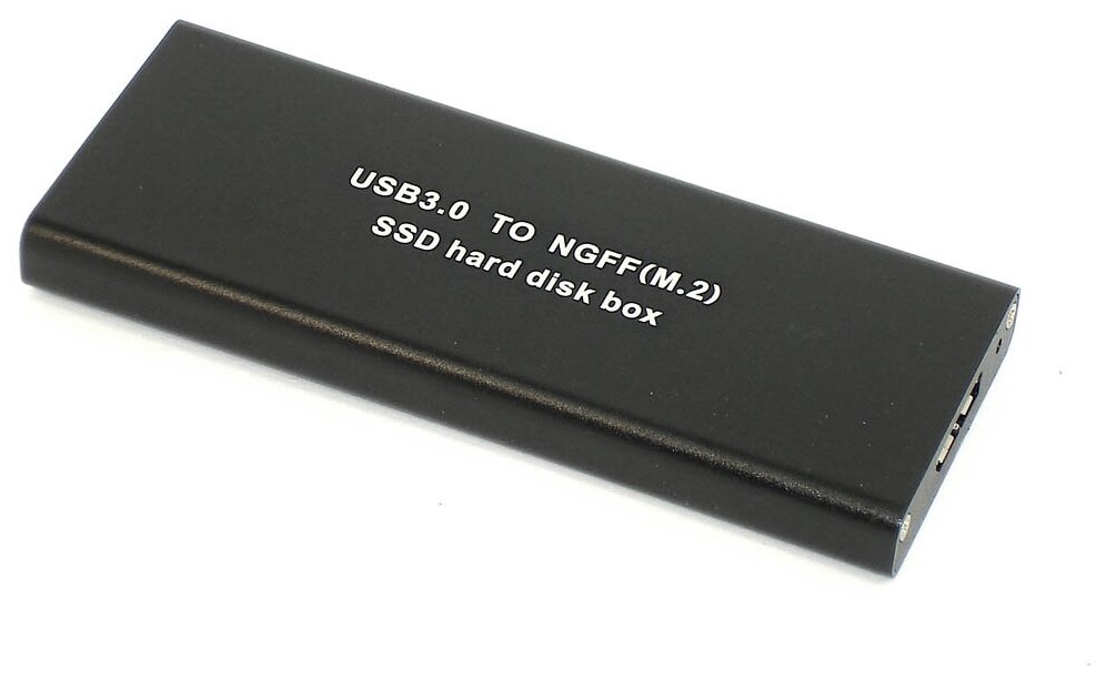 Бокс для SSD диска NGFF (M2) с выходом USB 3.0 алюминиевый черный